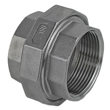 Муфта американка DN 15 (1/2") 20 бар різьба внутрішня/внутрішня з прокладкою PTFE пряма нержавіюча [97380] Armaval