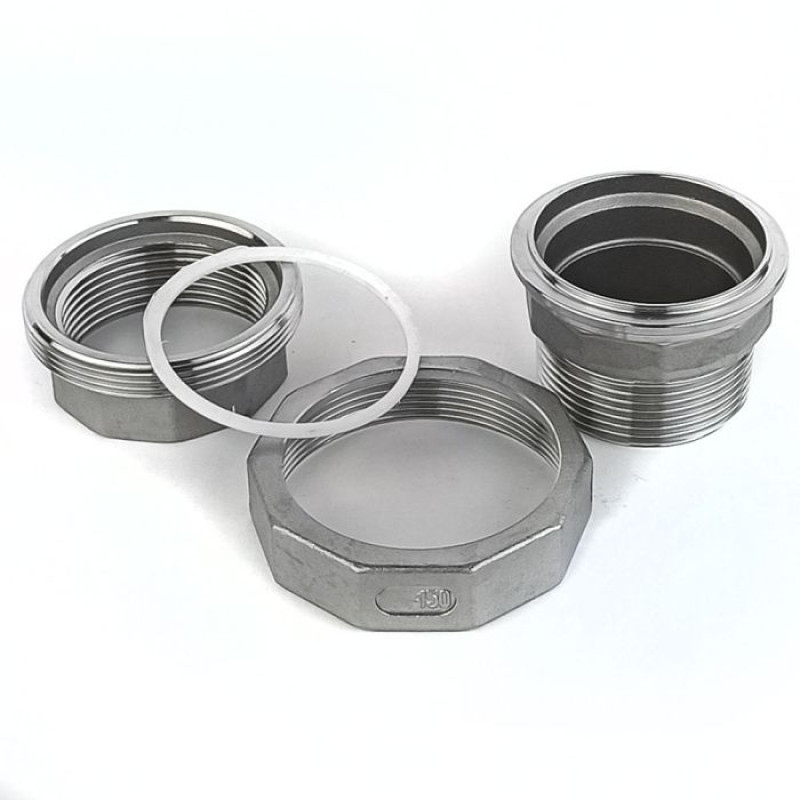 Муфта американка DN 40 (1 1/2") 20 бар різьба внутрішня/зовнішня з прокладкою PTFE пряма нержавіюча [97372] Armaval