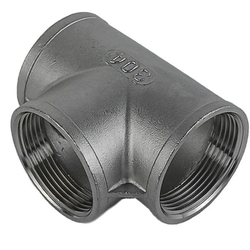 Трійник DN 40 (1 1/2") 20 бар різьба внутрішня нержавіюча сталь [T83469] Armaval