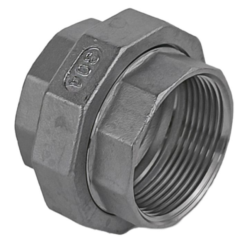 Муфта американка DN 15 (1/2") 20 бар різьба внутрішня/внутрішня з прокладкою PTFE пряма нержавіюча [97380] Armaval