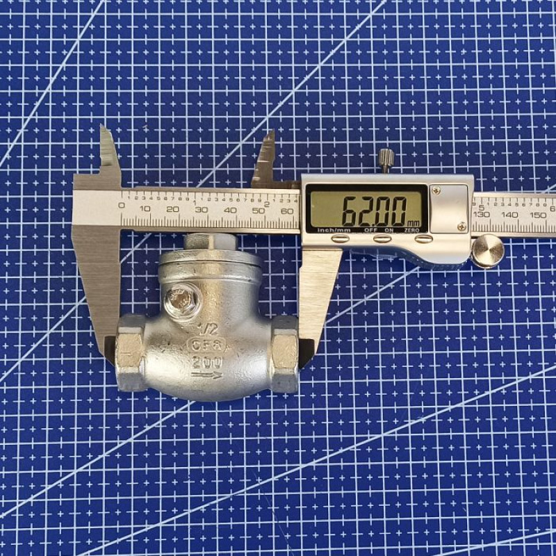 Клапан зворотний DN 15 (1/2") 16 бар муфтовий поворотний нержавіючий [92751] Armaval