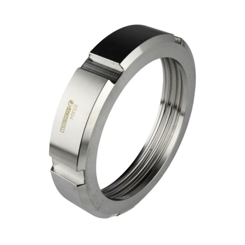 Гайка шліцева DIN 11851 DN 100 різьба Rd 130x1/4" під трубу ⌀104мм для муфти молочної нержавіюча [89444] Armaval