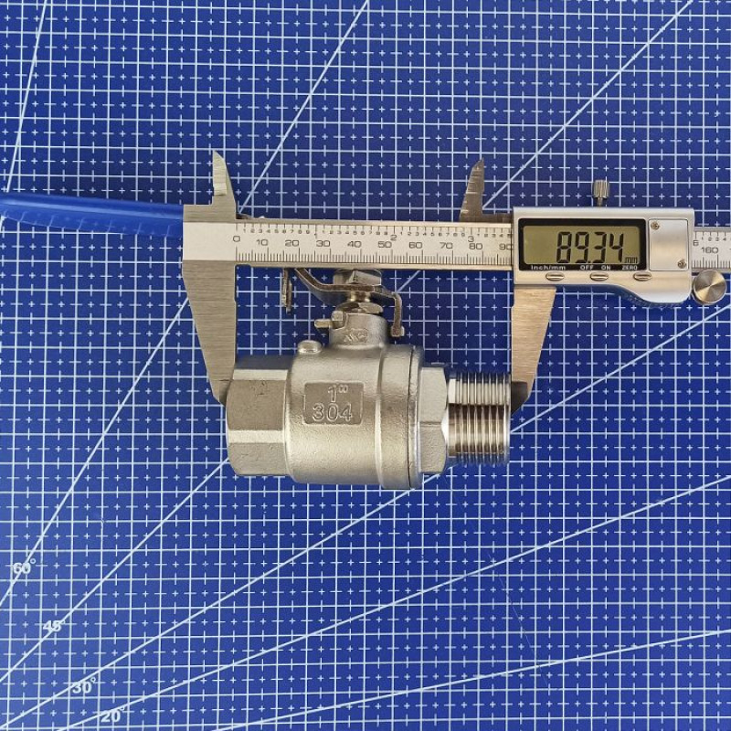 Кран кульовий DN 25 (1") муфтовий різьба зовнішня/внутрішня двоскладовий нержавіючий [90504] Armaval
