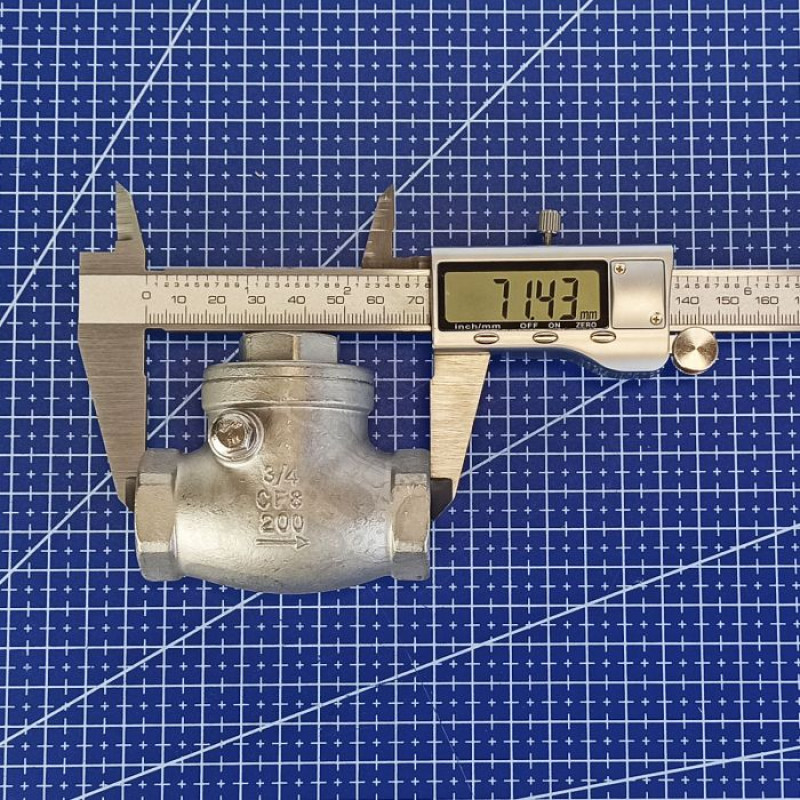Клапан зворотний DN 20 (3/4") 16 бар муфтовий поворотний нержавіючий [92752] Armaval