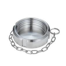 Гайка глуха DIN 11851 DN 80 різьба Rd 110x1/4" під трубу ⌀85мм для муфти молочної з ланцюжком нержавіюча [95279] Armaval