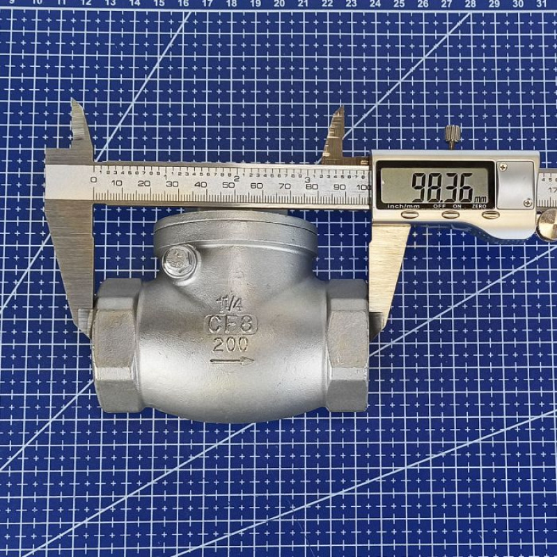 Клапан зворотний DN 32 (1 1/4") 16 бар муфтовий поворотний нержавіючий [92754] Armaval