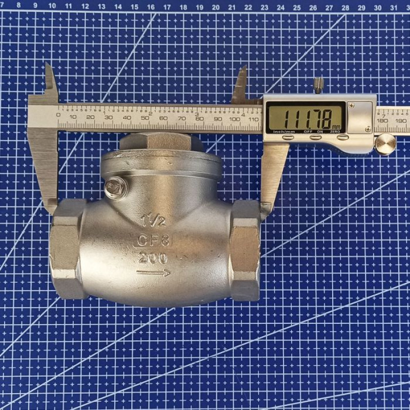 Клапан зворотний DN 40 (1 1/2") 16 бар муфтовий поворотний нержавіючий [92755] Armaval