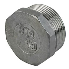 Заглушка DN 40 (1 1/2") з зовнішньою різьбою нержавіюча сталь [PE83437] Armaval