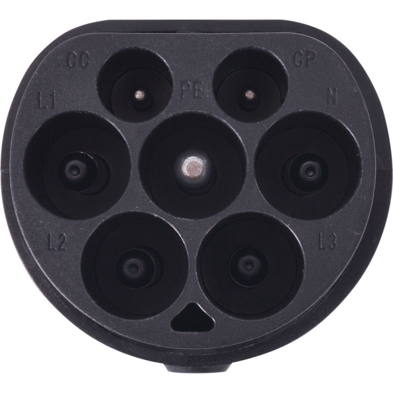 Адаптер перехідник із T2 на GBT 32А 400В моноліт IP55 [p085103] E.NEXT e.charge.adapter.T2-GBT-3