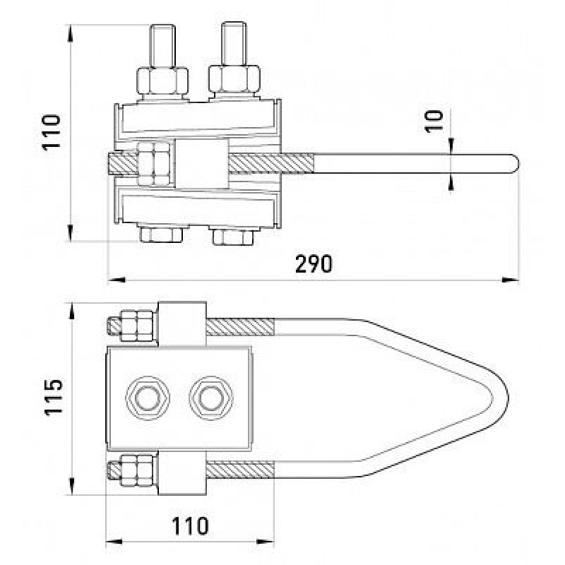Анкерний ізольований затиск e.i.clamp.pro.16.25.a, посилений, 16-25 кв.мм, Enext [p021002]