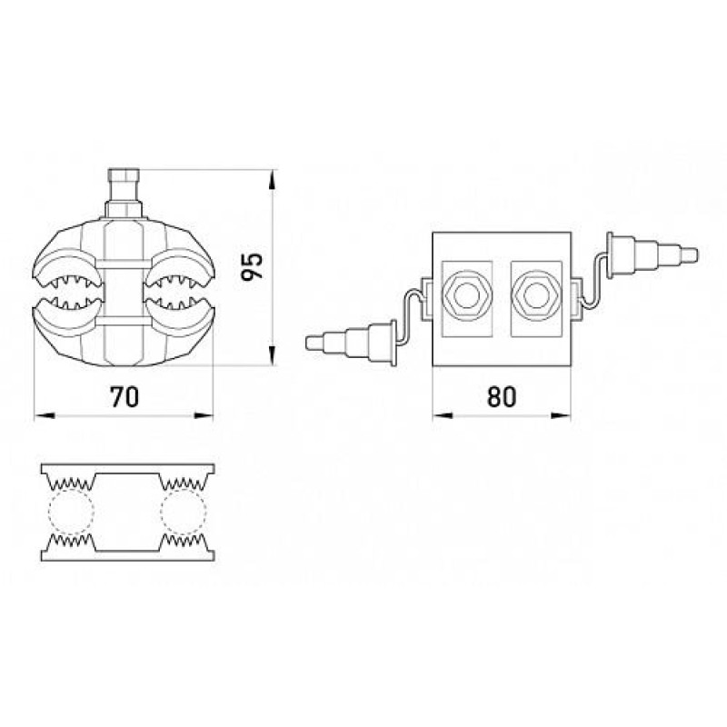 Проколює затиск e.pricking.clamp.pro.50.240.50.120,50-240 кв.мм/50-120кв.мм, Enext [p028003]