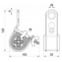 Підвісна затиск e.h.clamp.pro.50.95, 50-95 кв.мм затяжним болтом, Enext [p029002]