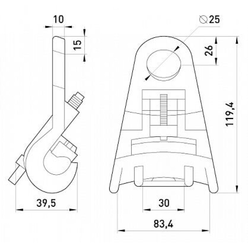 Підвісна затиск e.h.clamp.pro.1a.25.120,25-120 кв.мм, тип А, Enext [p026001]