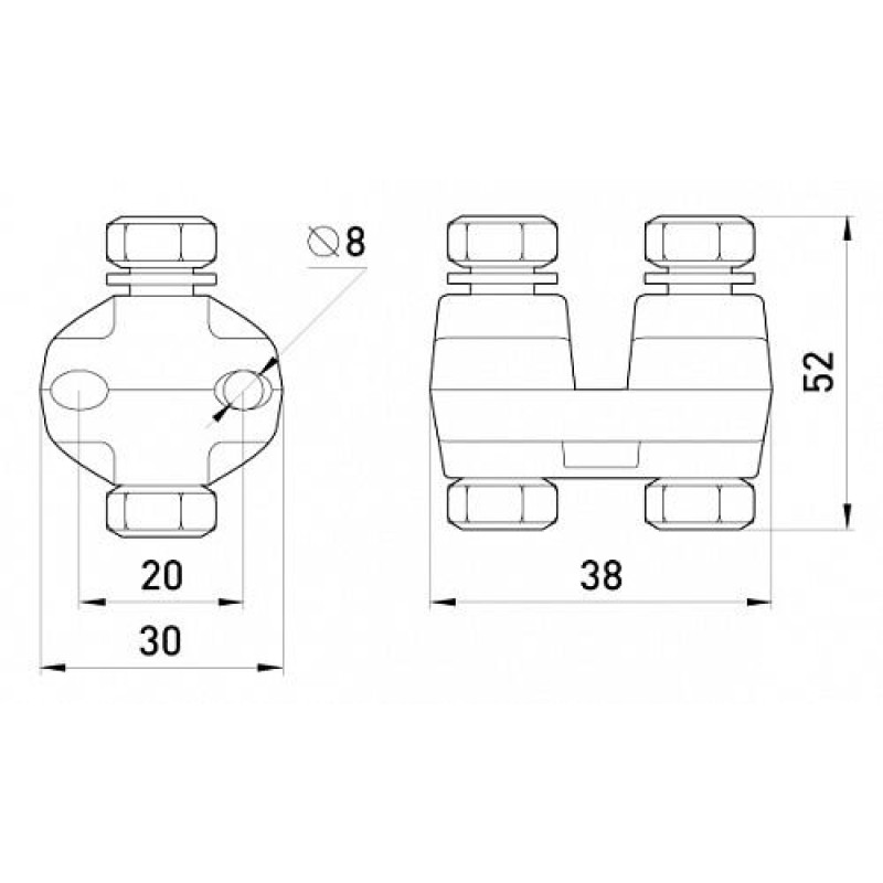 Плашковий затиск e.clamp.pa.1.1, Enext [p052001]