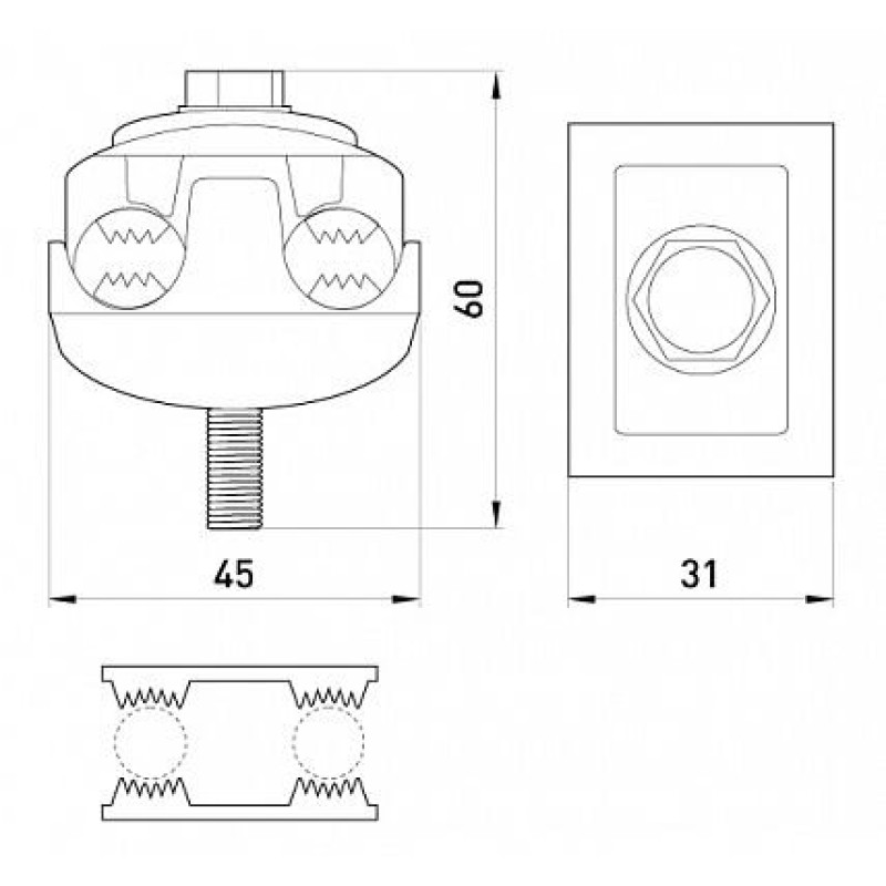 Ізольований затиск e.i.clamp.pro.fhc.b для розподільних пристроїв, тип B, Enext [p023002]