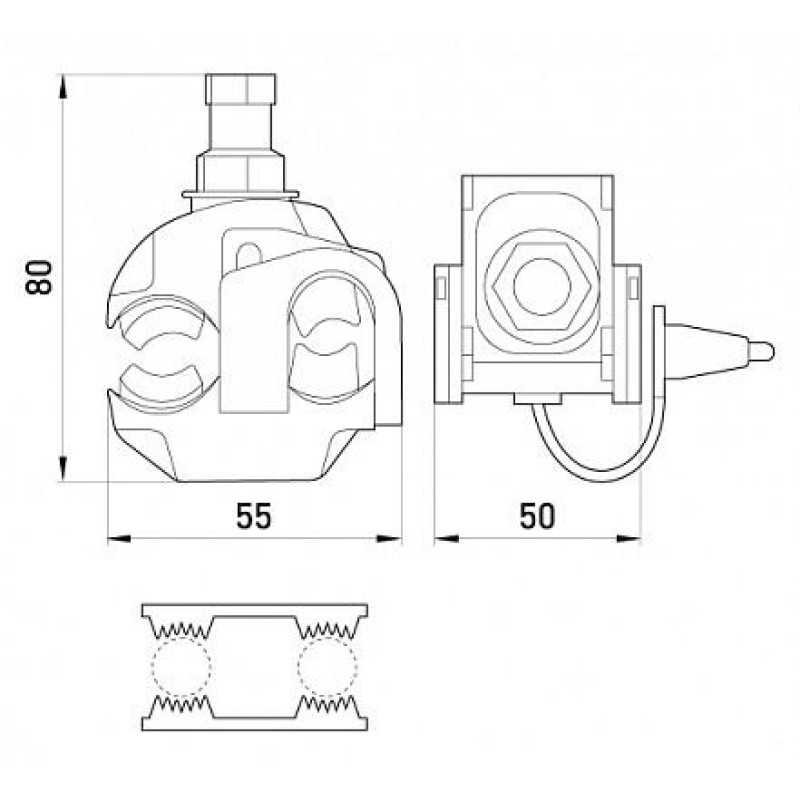Проколює затиск e.pricking.clamp.pro.16.95.4.50,16-95 кв.мм/4-50кв.мм, Enext [p028001]