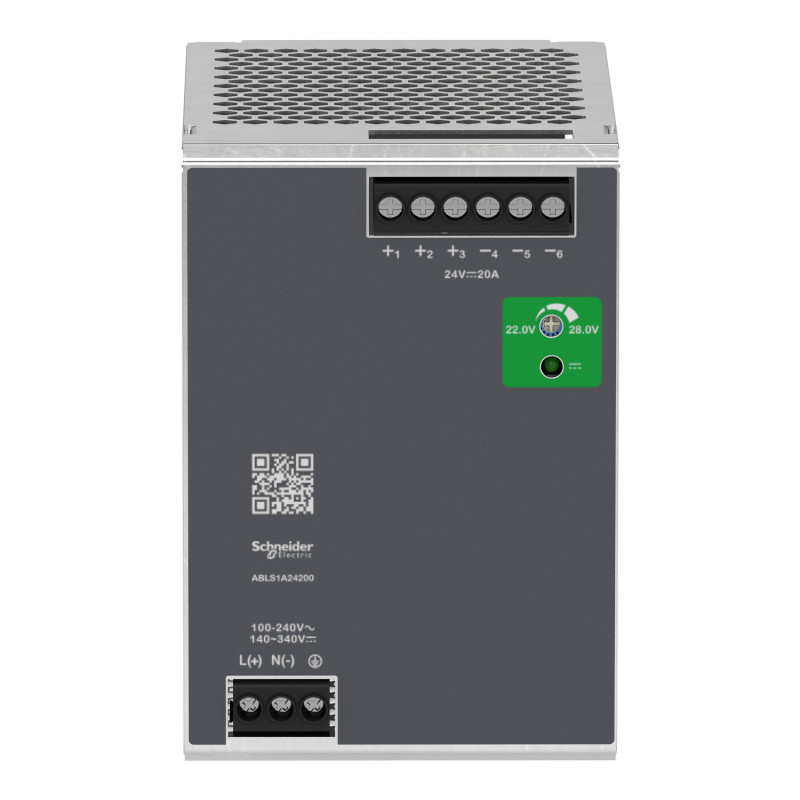 Блок живлення на DIN-рейку 480Вт 1Ф 20A 24В оптимізований [ABLS1A24200] Modicon Power Supply Schneider Electric