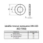 DIN433 М2 внешний ⌀4,5мм толщина 0,3мм сталь шайба плоская уменьшенная цинк белый (250 шт.) [7O20S0007O20S02020] Metalvis