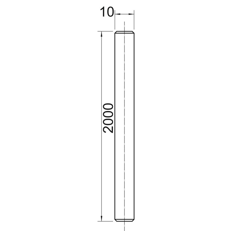 М10 200см стрижень оцинкований DIN976 сталь 8.8 крок 1.5 [3141140] OBO bettermann, шпилька різьбова