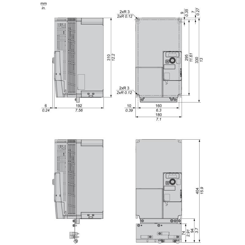 Перетворювач частоти 3Ф 27,7A 11кВт 500В [ATV320D11N4C412] ATV320 Solar Schneider Electric