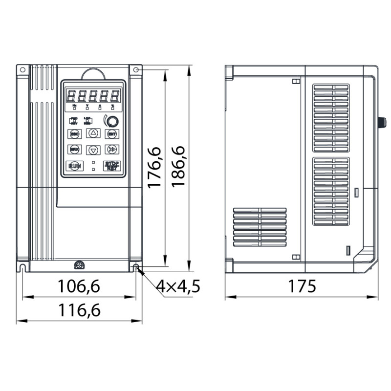 Преобразователь частоты 3Ф 17А 7,5кВт 400В [i0801006] E.NEXT e.f-drive.pump.7R5