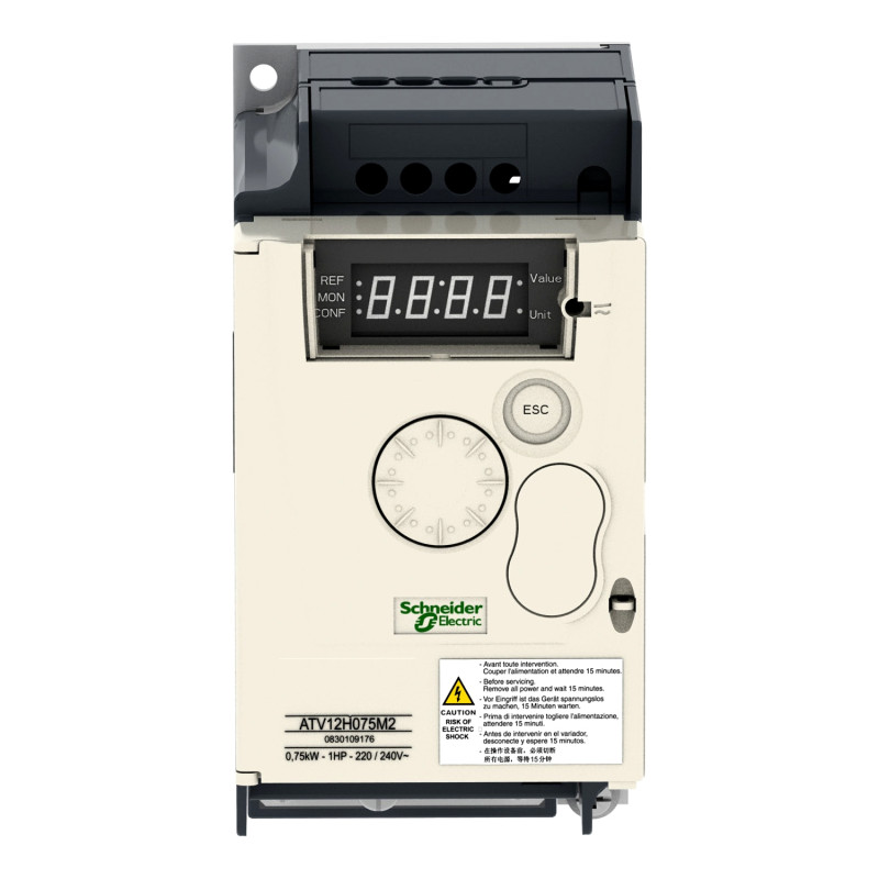 Перетворювач частоти 1Ф 4,2A 0,75кВт 240В [ATV12H075M2] ATV12 Schneider Electric