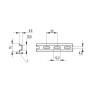 DIN-рейка 15х5.5х1мм L=2м перфорована [02130] Omega 2F Quadro ДКС