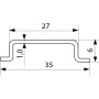 DIN-рейка 35x6x1мм L=1м перфорована [A0150010100] TS-35-1,0 (T3501) АСКО