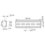 Алюмінієва DIN-рейка 35x7,5x1мм L=10см перфорована [DIN-RAIL-10] Tactix