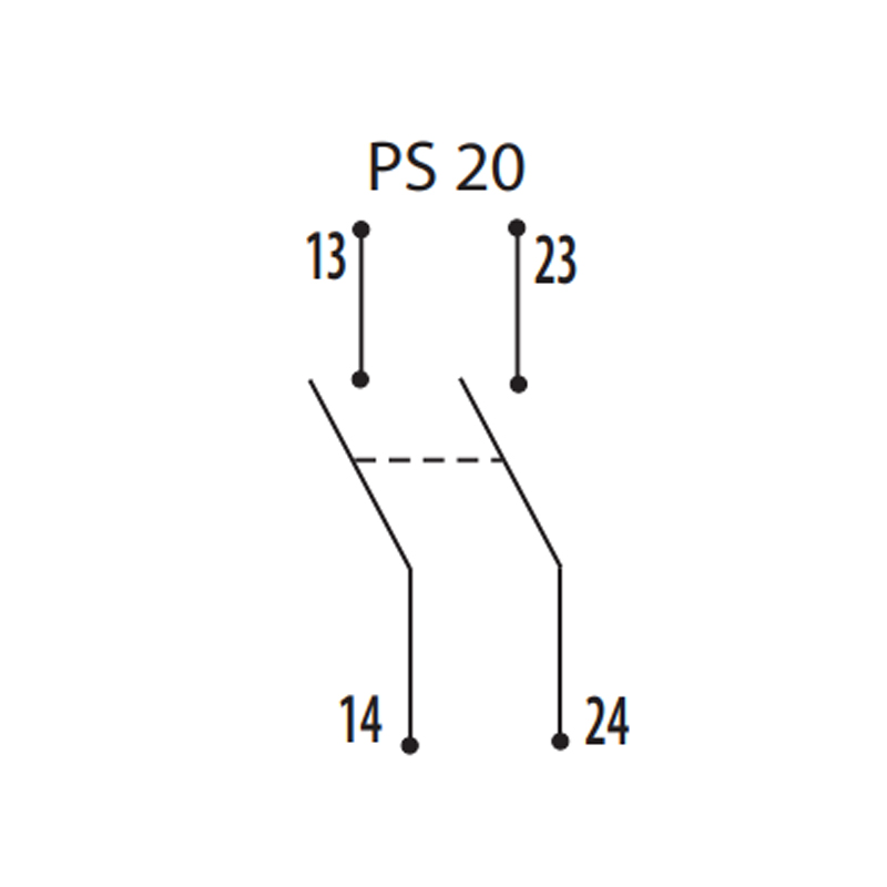 Блок контактів 2NO для MS 25 [4600160] PS 20 ETI
