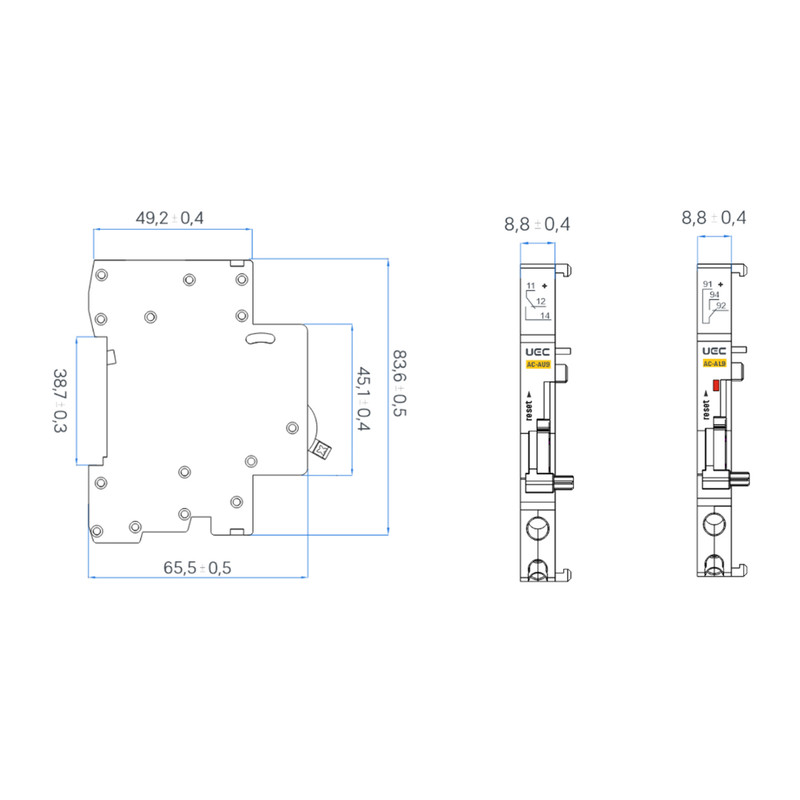 Додатковий контакт 1SO для SB-M9 [AC-AU9] AU9 UEC