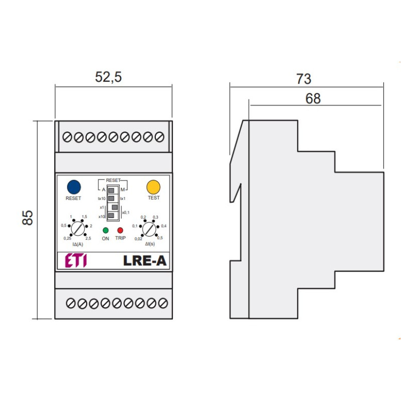 Реле витоку на землю 110-380V AC/DC [4671603] LRE-A 110-230-380V ETI