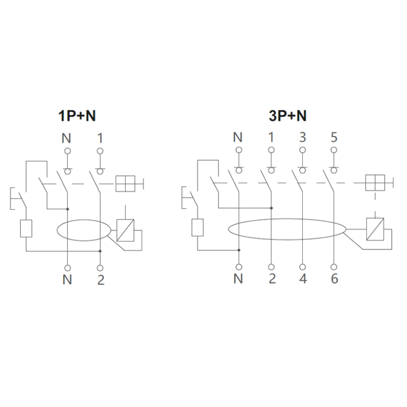 Диференційний вимикач 1Р+N 25А 30мА 6кА тип АС [Б00039034] YCB9RL-100 CNC