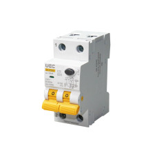 Дифференциальный выключатель 2P 25A 100mA 6kA "C" тип AC [RCBO60-2-025-C-100-AC] SB-R9NE UEC