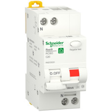 Дифференциальный выключатель 1P+N 20A 30мA 6кA "C" тип А [R9D55620] RESI9 Schneider Electric