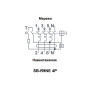 Дифференциальный выключатель 4P 10А 30мА 6кА "C" тип АС [RCBO60-4-010-C-030-AC] SB-R9NE UEC