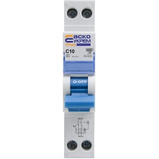 Дифференциальный выключатель 1P+N 10А 30мА "С" тип А [A0010210152] UTrust АСКО