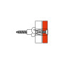 Дюбель 6х35 ПП с саморезом ⌀3,5х50мм цинк [CM06541] M5 Combitech ДКС
