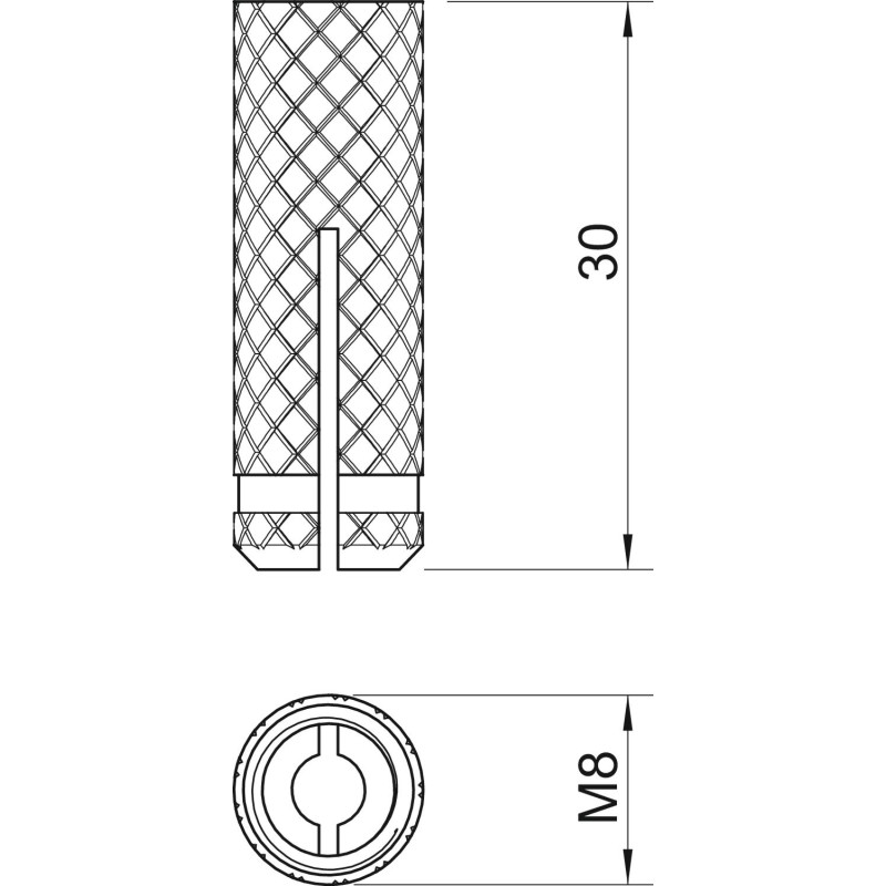 М8 10х30мм дюбель закладной распорный латунь [3483088] OBO bettermann