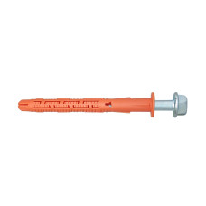 Дюбель 10х100 прижим 30мм нейлон с шестигранным шурупом и фланцем цинк (10 шт.) [92A20000092A2X0A0G] FCA-Hd Metalvis