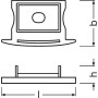 Торцева заглушка з отвором для профілю PM05 , Ledvance [4058075276529], Ледванс