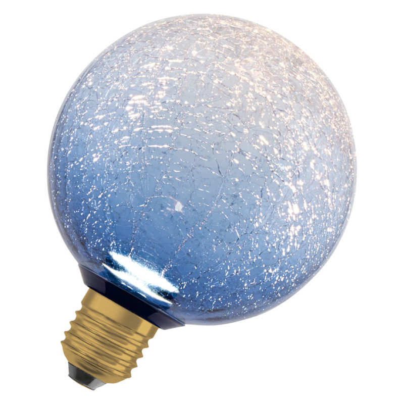 Лампа LED 3,5W 230V 300lm 2700K E27 125x160mm [4099854608421] Flat Décor Round Blue Osram