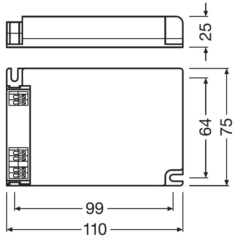 LED драйвер 50W 220-240V выходная 15-54V 1400mA DIM NFC IP20 [4062172061889] Osram OTi DALI