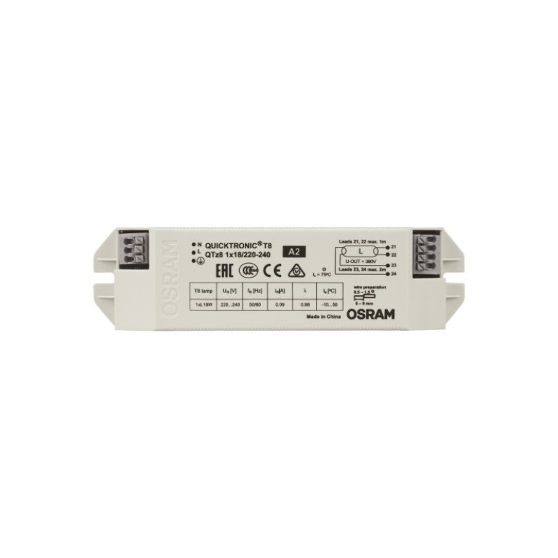 1x18 ЕПРА для люмінесцентних ламп T8 220-240V IP20 [4008321863263] QTZ8 Osram