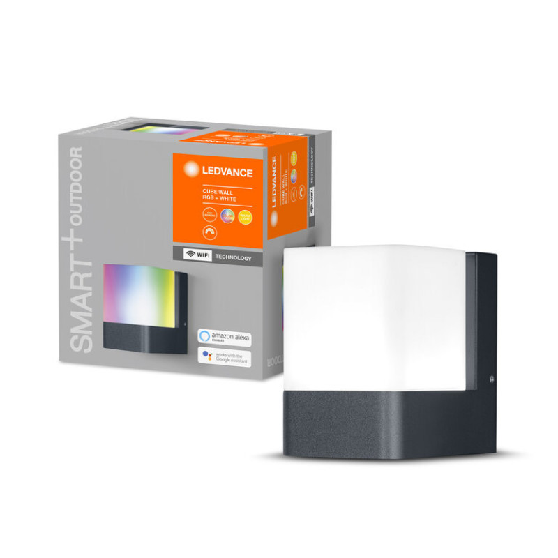 SMART светильник уличный 10W 220V 500lm 3000K RGBW WIFI 110x116x80mm [4058075478114] Ledvance Cube