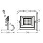 Прожектор LED 30W 5V 2400lm 4000K IP44 311х316х200mm на аккумуляторе [4099854430336] Osram WORKLIGHT BATTERY