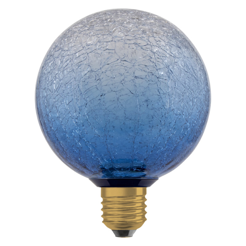 Лампа LED 3,5W 230V 300lm 2700K E27 125x160mm [4099854608421] Flat Décor Round Blue Osram