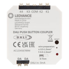 Кнопочный соединитель 0,2W 16V DALI-2 для ручного управления освещением [4058075837607] Ledvance