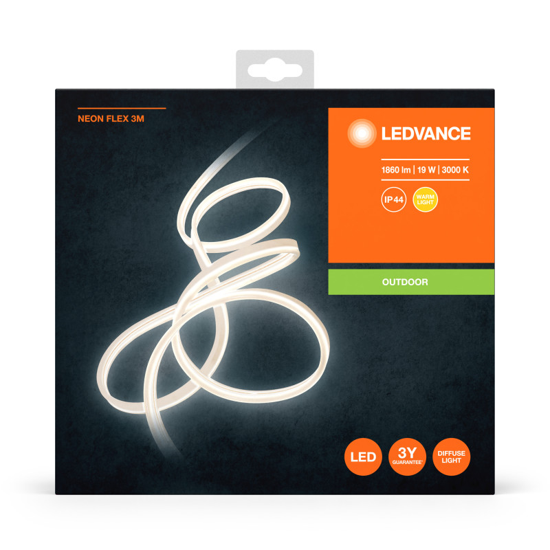 Светодиодная лента 19W 220V 1000lm 3000K IP44 3000х6.7х13.5mm [4058075504707] LEDVANCE Neon Flex