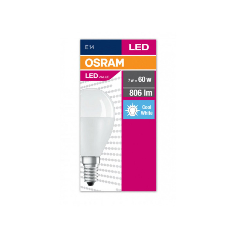 Лампа світлодіодна 8W 220V 807lm 4000К E14 90x47mm куля [4058075311923] led Value classic P OSRAM